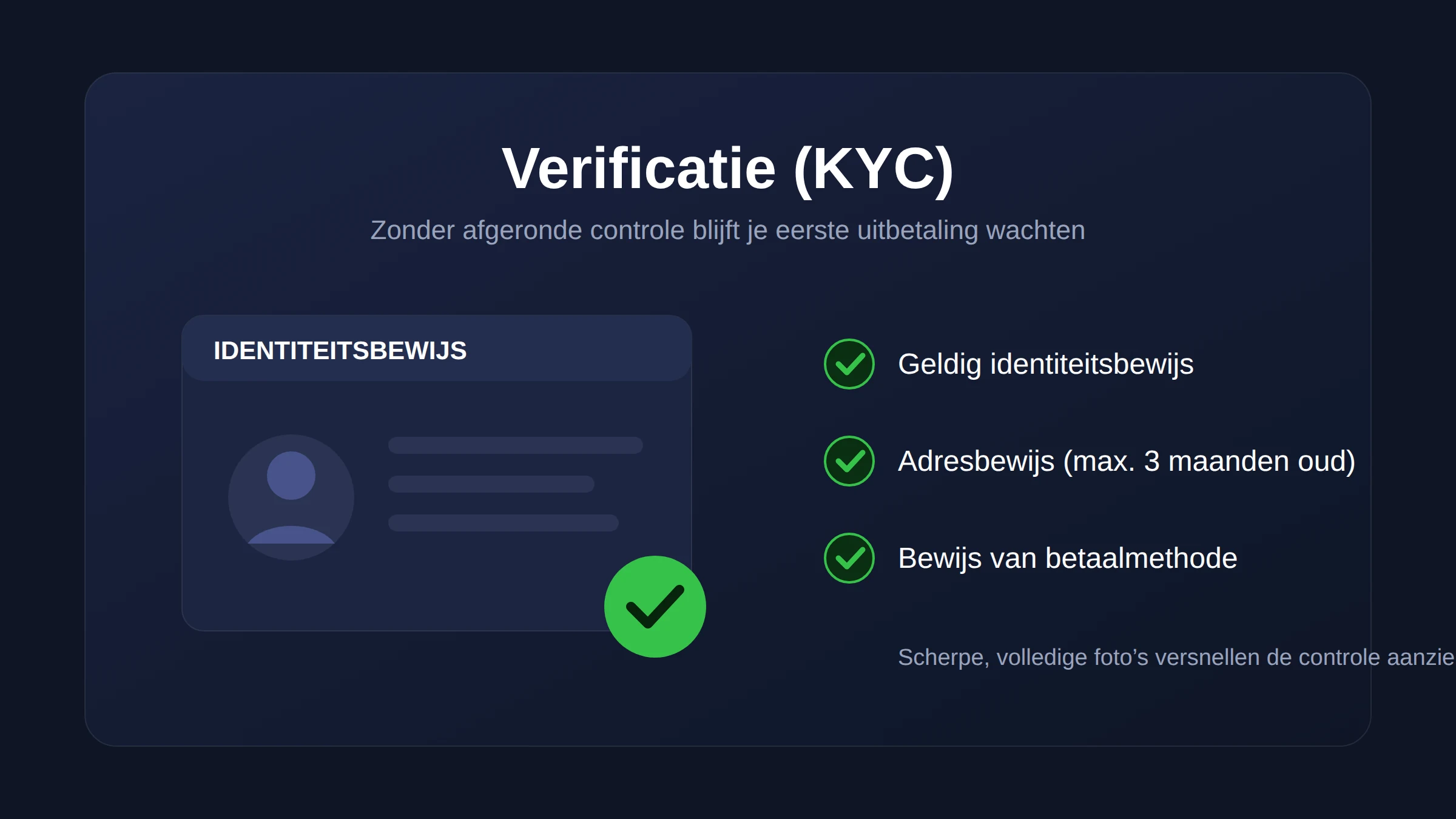 Verificatie bij B7 Casino: identiteitsbewijs, adresbewijs en betaalbewijs