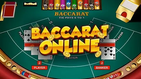 Baccarattafel met speler- en bankvakken