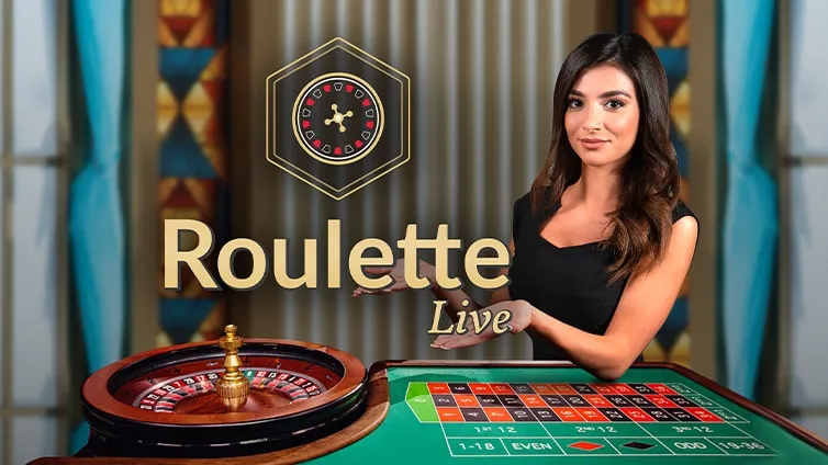 Klassieke roulettetafel met draaiend wiel